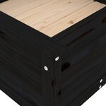 vidaXL Jardinière noir 82 5x82 5x39 cm bois massif de pin