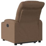 vidaXL Fauteuil inclinable Marron Tissu