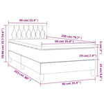 vidaXL Sommier à lattes de lit avec matelas Crème 90x200 cm Tissu