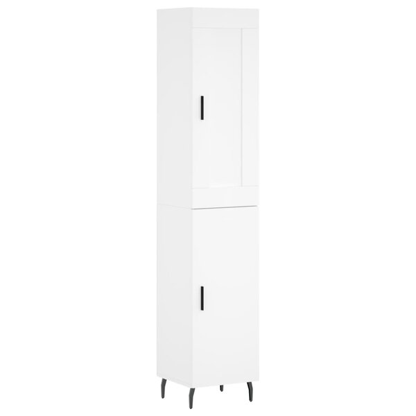 vidaXL Buffet haut Blanc 34 5x34x180 cm Bois d'ingénierie