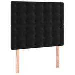 vidaXL Sommier à lattes de lit avec matelas Noir 120x200 cm Velours