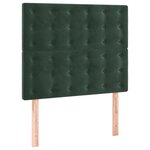 vidaXL Sommier à lattes de lit et matelas Vert foncé 80x200 cm Velours