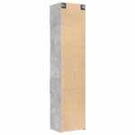 vidaXL Armoire de rangement mince gris béton 50x42 5x225 cm