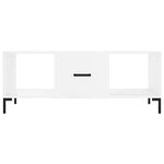 vidaXL Table basse Blanc brillant 102x50x40 cm Bois d'ingénierie