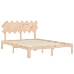 vidaXL Cadre de lit avec tête de lit 140x190 cm bois massif
