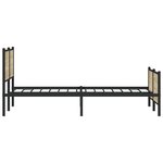 vidaXL Cadre de lit en métal sans matelas chêne sonoma 183x213 cm