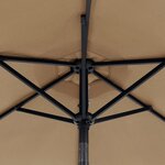 vidaXL Parasol de jardin avec mât en acier taupe 225x225x212 cm