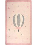 Tapis enfant MONGOLFIERE 80 x 150 cm - Rose