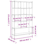 vidaXL Bibliothèque chêne marron 102x28x172 cm bois d'ingénierie