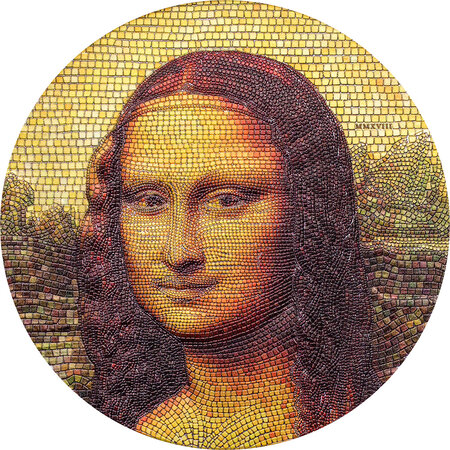 Pièce de monnaie en Argent 20 Dollars g 93.3 (3 oz) Millésime 2018 Great Micromosaic Passion MONA LISA