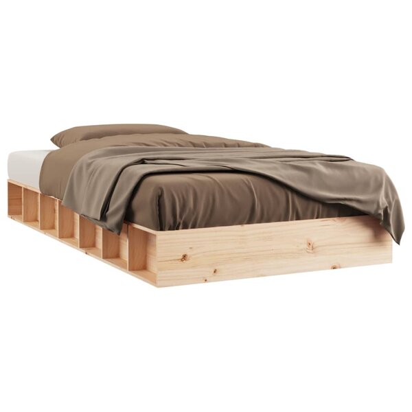 vidaXL Cadre de lit 140x190 cm Bois massif