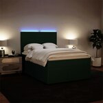 vidaXL Sommier à lattes de lit et matelas Vert foncé 160x200cm Velours