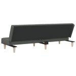 vidaXL Canapé-lit gris foncé tissu