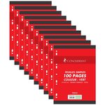 Feuillets mobiles A4 cm 100 pages 80g grands carreaux verts x 10 CONQUÉRANT