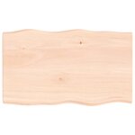 vidaXL Dessus de table bois massif non traité bordure assortie