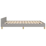 vidaXL Cadre de lit avec tête de lit Gris clair 140x200 cm