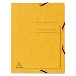 Paquet De 3 Chemises À Élastiques 3 Rabats Carte Lustrée 355gm2 - A4 - Couleurs Assorties - X 24 - Exacompta
