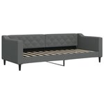vidaXL Lit de jour avec gigogne et matelas gris foncé 80x200 cm tissu