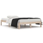 vidaXL Cadre de lit bois massif 135x190 cm double