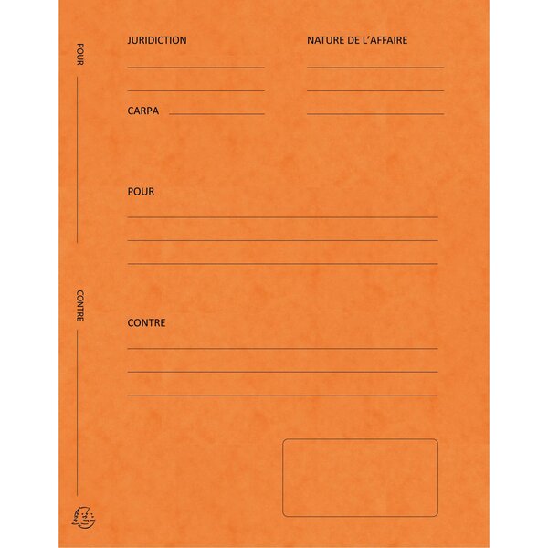Paquet De 25 Dossiers De Plaidoirie Pour/contre Carte Lustrée 25x32cm - Orange - X 5 - Exacompta