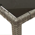 vidaXL Ensemble à manger de jardin 3 Pièces coussins gris résine tressée