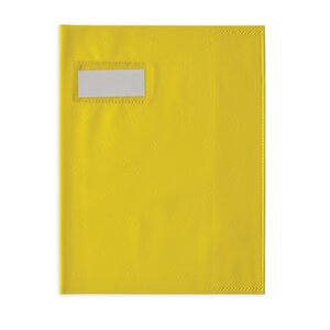 Protège-cahier Styl'SMS 17x22 cm pvc 120 avec Porte-étiquette Jaune ELBA