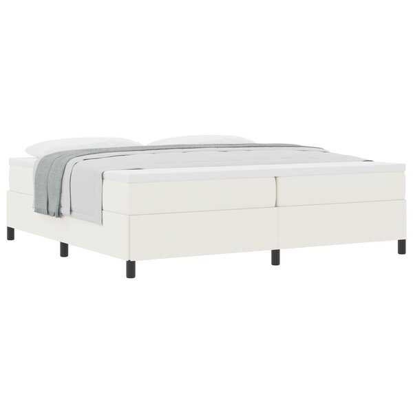 vidaXL Cadre de lit Crème 200x200 cm en tissu côtelé