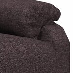 vidaXL Fauteuil de massage Marron foncé Tissu