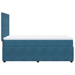 vidaXL Sommier à lattes de lit avec matelas bleu 90x200 cm velours