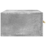 vidaXL Tables de chevet murales 2 Pièces gris béton 35x35x20 cm