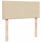 vidaXL Sommier à lattes de lit avec matelas Crème 120x200 cm Tissu