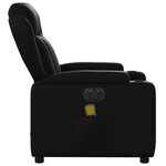 vidaXL Fauteuil de massage inclinable électrique noir similicuir