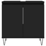 vidaXL Armoire de salle de bain noir 58x33x60 cm bois d'ingénierie