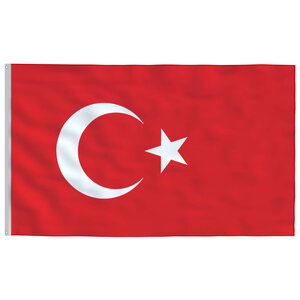 vidaXL Drapeau Turquie 90x150 cm
