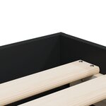 vidaXL Cadre de lit avec tiroirs noir 100x200 cm bois d'ingénierie