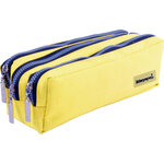 Trousse scolaire liderpapel large rectangulaire 3 compartiments 185x80x70mm coloris jaune