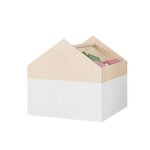 Boîte de rangement bicolore HOUSE blanc