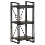 vidaXL Bibliothèque à 3 niveaux 40x30x80 cm Bois de manguier massif