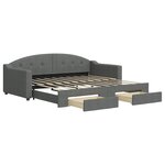 vidaXL Lit de jour avec gigogne et tiroirs sans matelas 90x190 cm