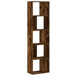 vidaXL Bibliothèque 5 niveaux chêne fumé bois d'ingénierie