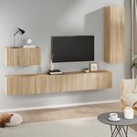 vidaXL Ensemble de meubles TV 4 Pièces Chêne sonoma Bois d'ingénierie