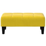 vidaXL Canapé-lit à 2 places avec repose-pied jaune velours