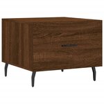 vidaXL Tables basses 2 Pièces chêne marron 50x50x40 cm bois d'ingénierie