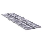 vidaXL Coussin de chaise de terrasse carreaux gris (75+105)x50x4 cm