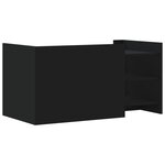 vidaXL Table basse noir 100x50x50 cm bois d'ingénierie