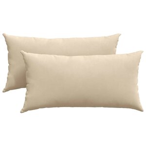 vidaXL Coussins de canapé 2 Pièces Crème 80 x 40 cm tissu
