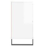 vidaXL Buffets 2 Pièces blanc brillant bois d'ingénierie