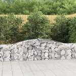 vidaXL Paniers à gabions arqués 8 Pièces 400x30x60/80 cm Fer galvanisé