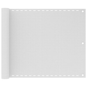 vidaXL Écran de balcon Blanc 75x300 cm PEHD