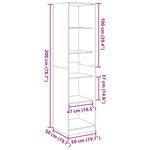 vidaXL Garde-robe gris sonoma 50x50x200 cm bois d'ingénierie